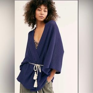 NWOT Free People Waffle Knit Cardi